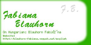 fabiana blauhorn business card